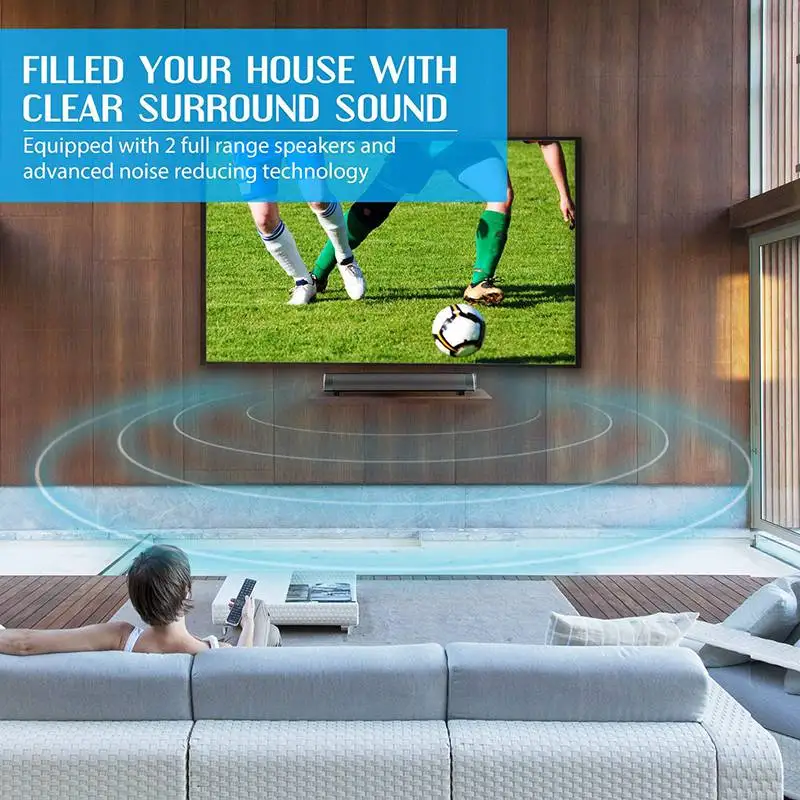 VTIN TOP Wireless Bluetooth Speaker 4.2 SoundBar Remote Control TF Card TV Cellphone Tablet Surround Sound System | Электроника