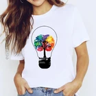 Премиум Топы И Футболки Для Женщин 90s мультфильм акварель дерево элегантный 90s одежда женская футболка с принтом женская футболка, Т-футболка