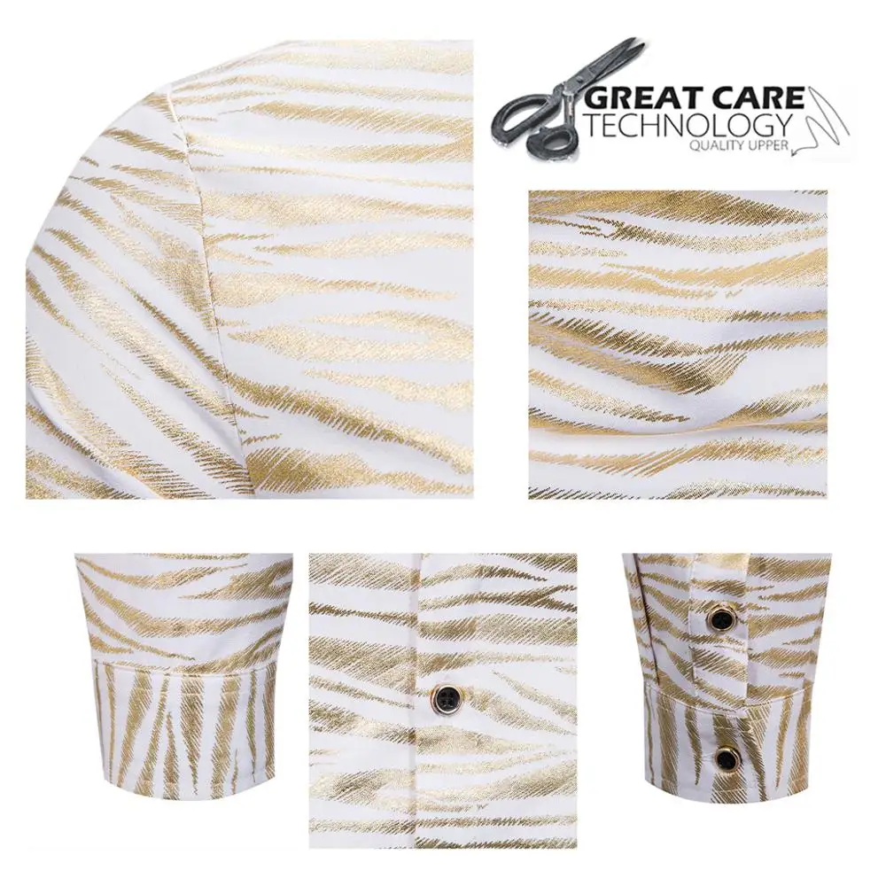 Мужская рубашка с узором огурцы Повседневная цветочным принтом формальная