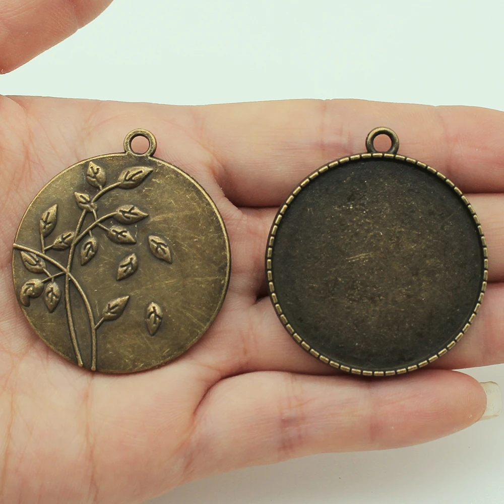 3 шт ветка Цветок Кабошон База Установка кулон 35 мм Внутренний размер 2 вида