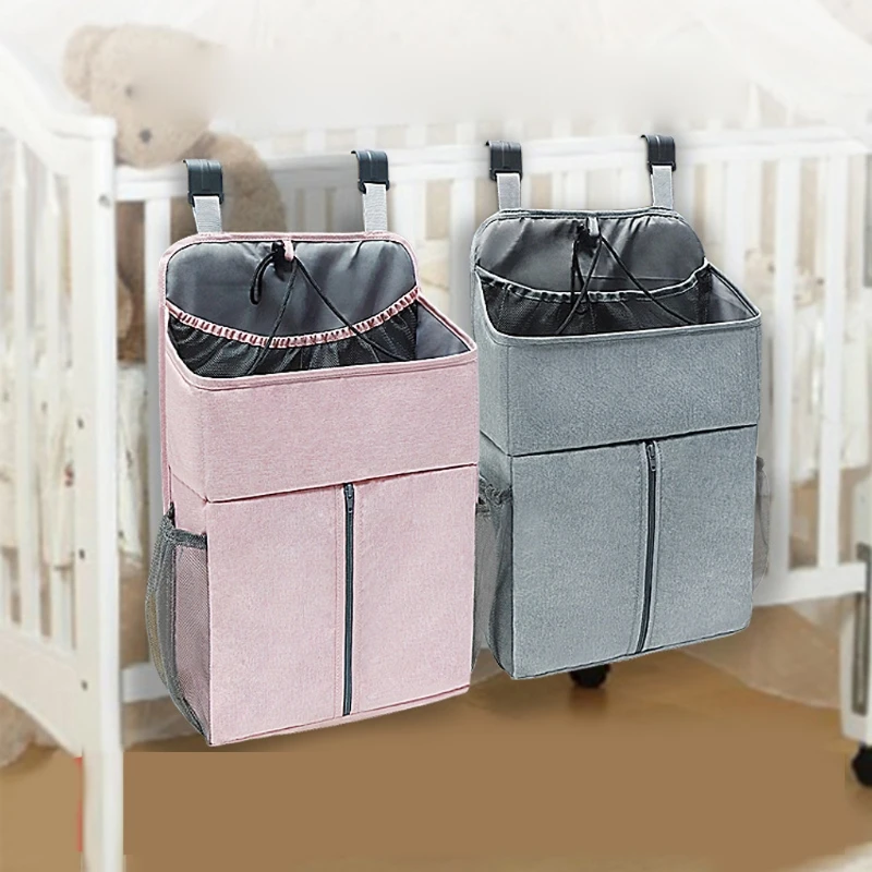 

Baby Bed Organizer Hanging Bags For Newborn Crib Diaper Storage Bags Infant Bedding Nursing Bags