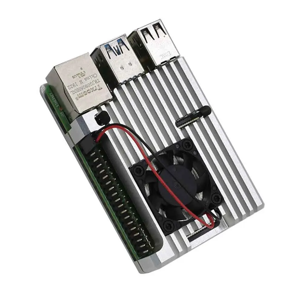 

With Cooling Fan Aluminum Alloy Ultrathin Protective Shell Replacement Heat Sink Durable Housing Enclosure 4