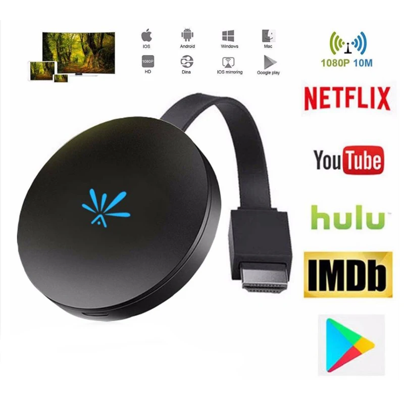 ТВ-флешка G6 2 4 ГГц Wi-Fi HDMI Chromecast Youtube | Электроника