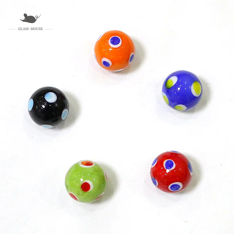 

Home Decor Collection Creative Murano Glass Marbles Balls 16mm Rarity Children Puzzle Game Pat Toys Cute New Year Gifts For Kids