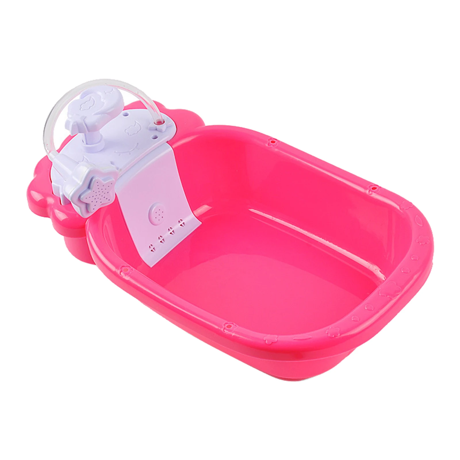 Newborn Doll Bathtub Spray Shower Bath Tub Toy Infant Toddler Kids Pretend Play Plastic Toy