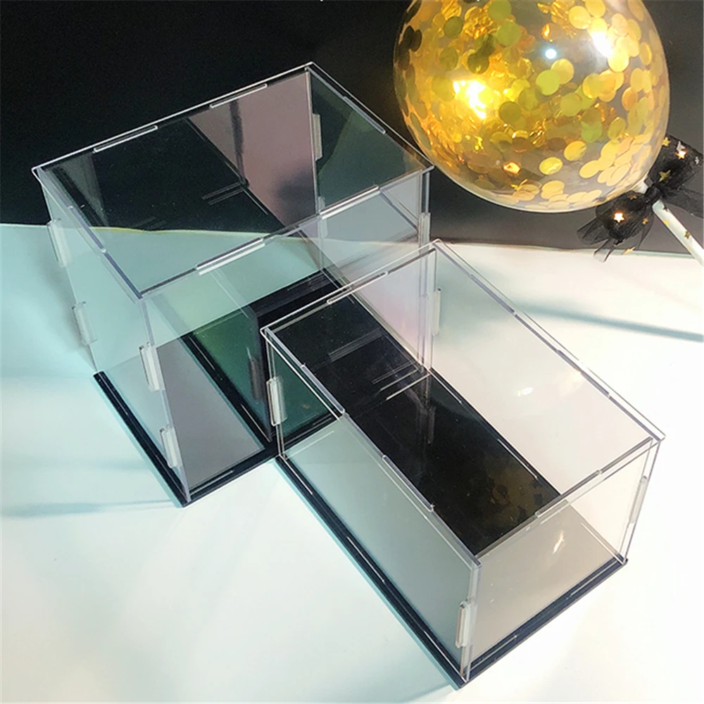 Various Clear Acrylic Display Case Dustproof Model Toy Showcase Doll clay Figures Show Box Transparent Box Store Display Tools