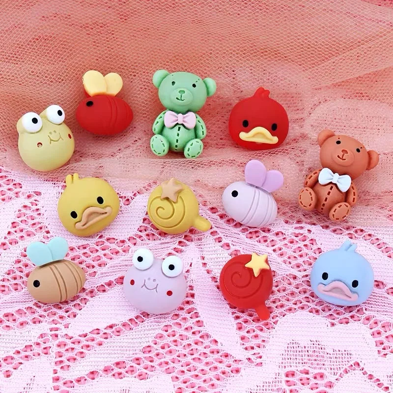 

5PCS Cartoon Animal Flower Buttons Hand-sewn Children's Clothing Buckle Bag Hat Shirt Decoration Accessories Wholesale
