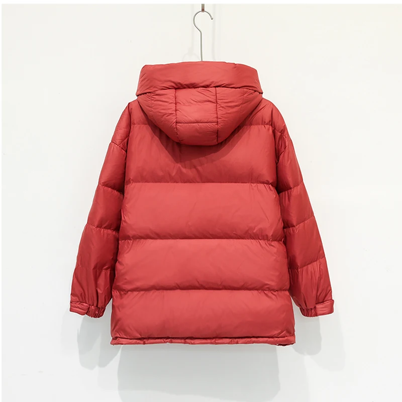 

2020 Female Thicken Warm Winter Down Coat Women White Duck Down Parka Hooded Zipper Winter Coat Women