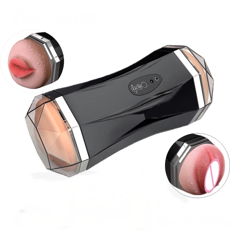 Двухканальный автоматический мастурбатор для мужчин минет Реалистичная Вагина