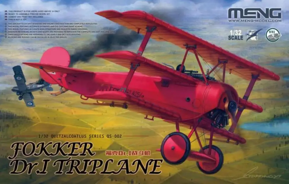 MENG МОДЕЛЬ QS 002 1/32 шкала FOKKER D R.I TRIPLANE 2020 Новинка|Наборы для сборки моделей| |