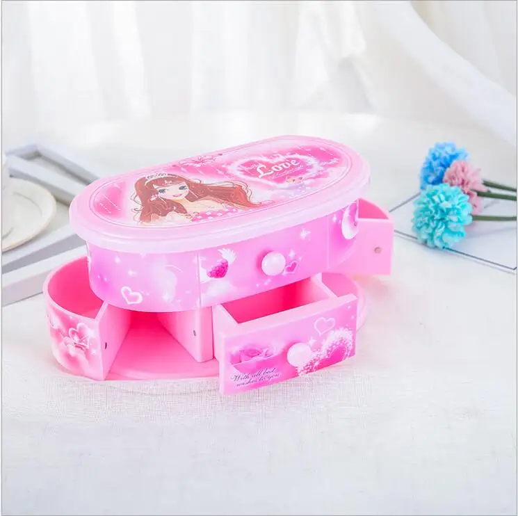 Шкатулка для хранения танцевальных балерины розовые музыкальные коробки