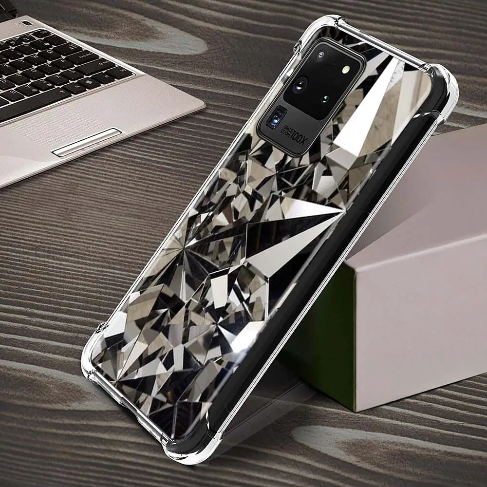 

Shockproof Phone Case For Samsung Galaxy S20 FE Ultra S10 Lite S10e S9 S8 Plus 5G Silicone Back Cover rystal Cool Diamond