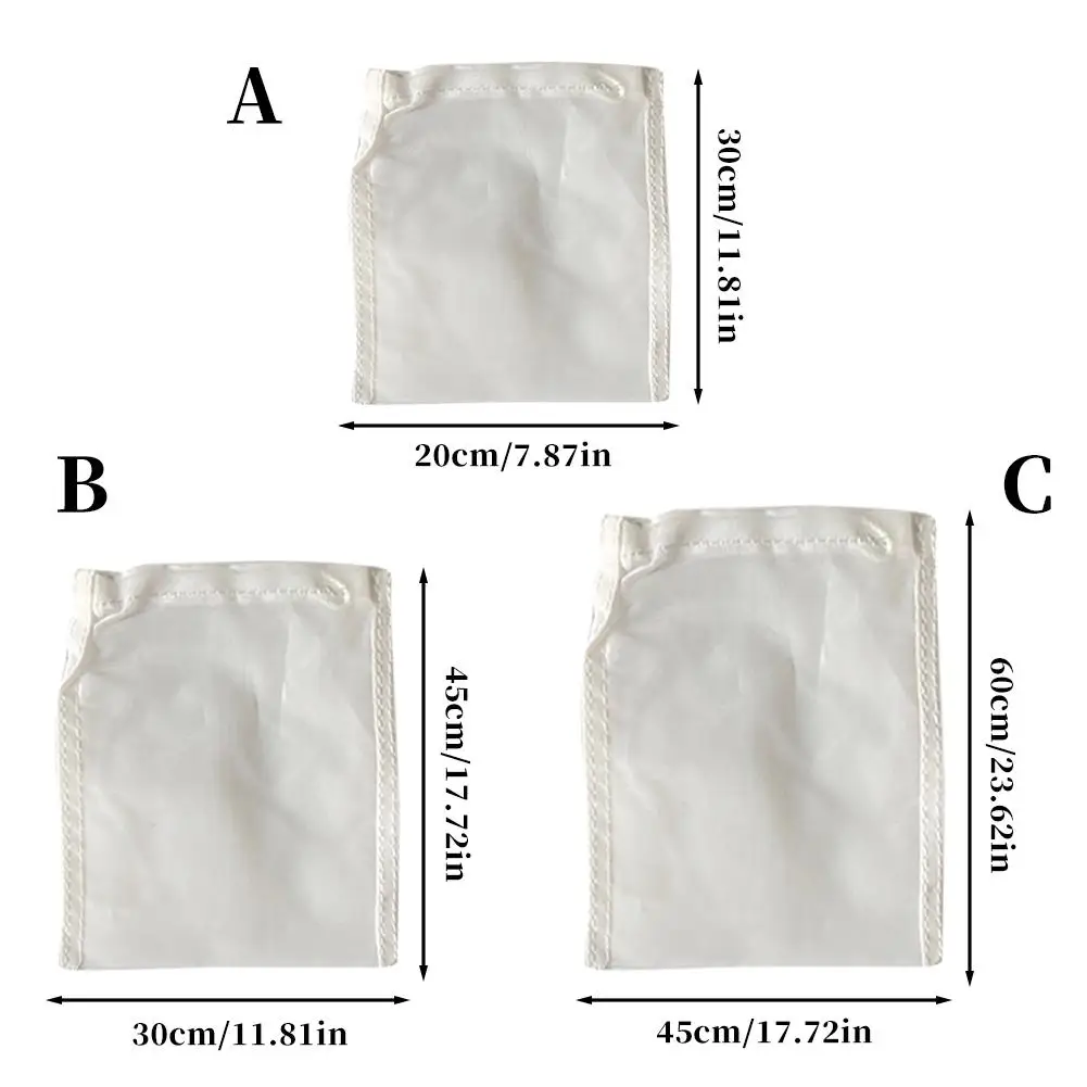 

Food Strainer Coffee Filter Reusable Almond Milk Bag All Purpose Mesh Nylon Cheesecloth Cold Brew Coffee Filtering