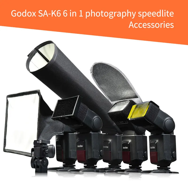 Аксессуары для фотовспышки Godox SA K6 6 в 1|Аксессуары фотостудии| |