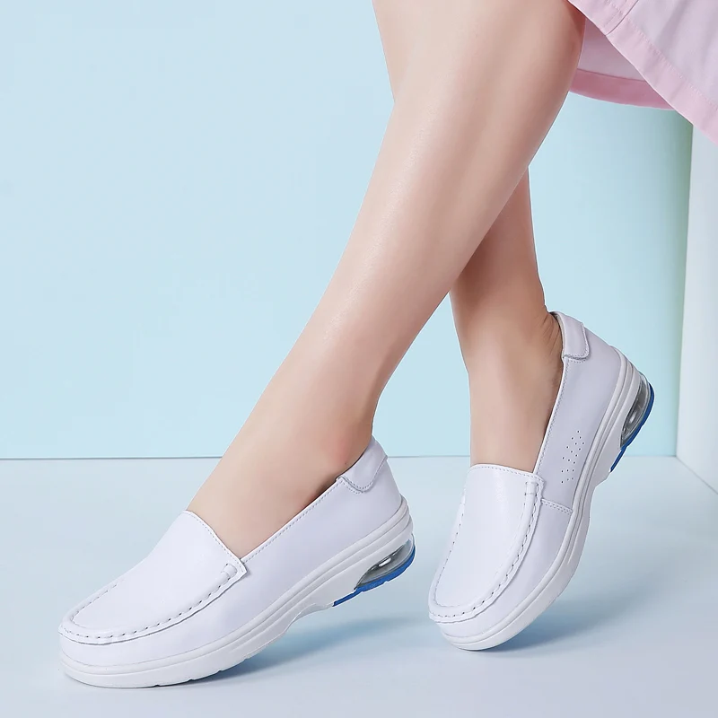 Plardin/женские лоферы обувь из натуральной кожи без застежки прогулочная белые