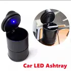 Пепельница Светодиодная автомобильная 1 шт., подставка для хранения мусора, монет, контейнер, пепельница для сигар, украшение автомобиля, пепельница универсального размера