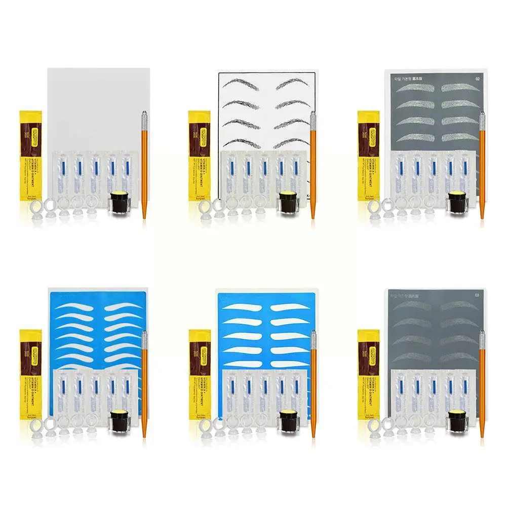 

Makeup Beauty Tattoo Tools 1 Set Of 3D Professional Microblade Training Kit Tattoo Eyebrow Practice Tattoo Kit Permanent Ma I6M4