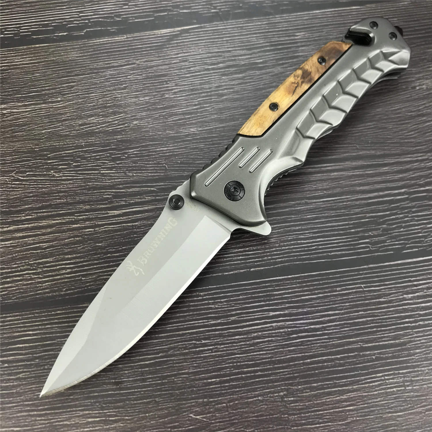 

Browning Outdoor Tactical Folding Knife High Hardness 5CR13MOV Steel Blade Portable Army Knife Camping Hunting EDC Tools