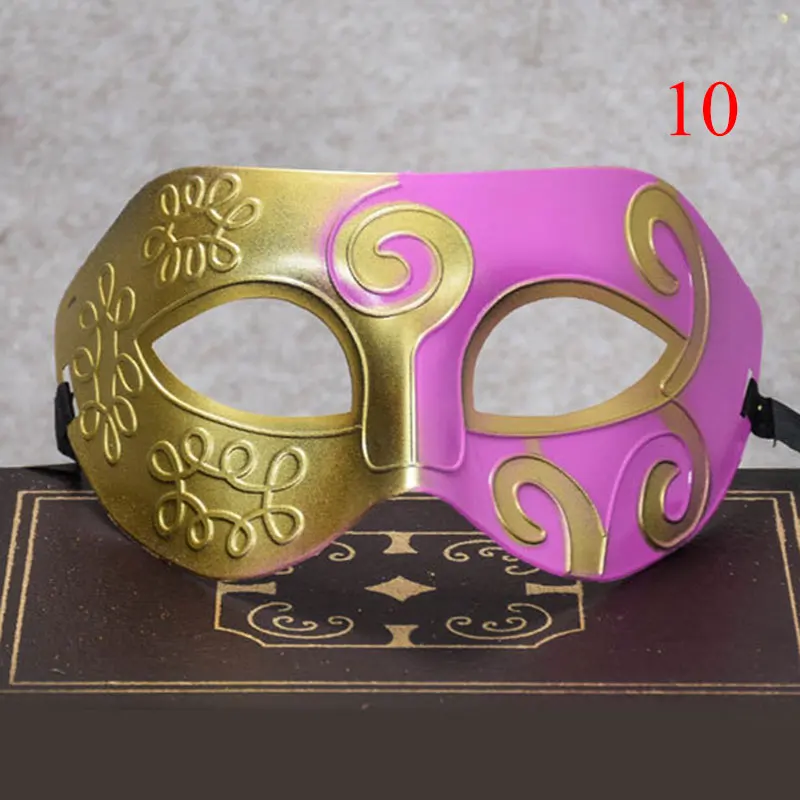 Креативная мужская маска на половину лица для Хэллоуина пластиковые цветные