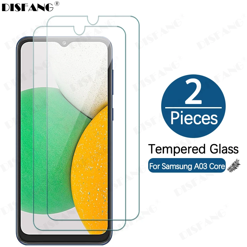 

2Pcs For Samsung Galaxy A03 Core Screen Protector For Sansung Samsumg Sumsung A03 A 03 Core A03Core Clear Premium Safe Glass
