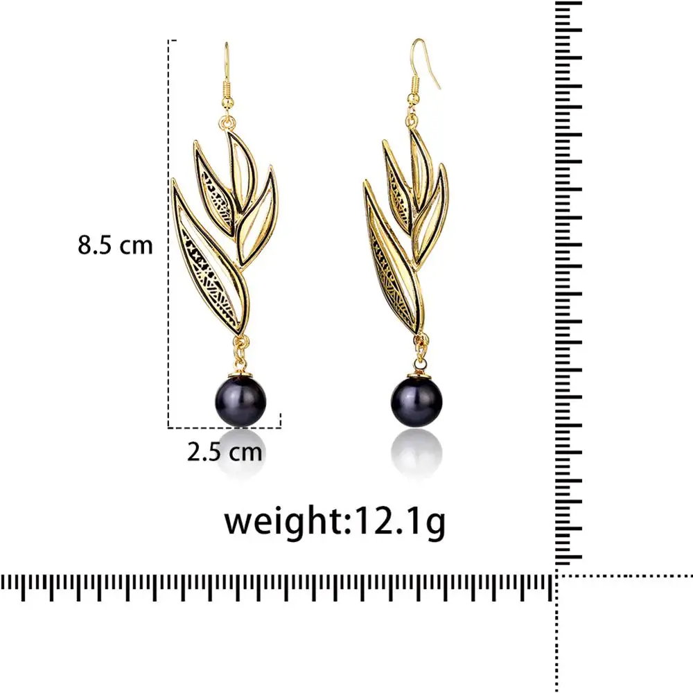 Cring Coco Polynesian Jewelry Drop Earring New Arrivals Hawaiian Guam Gold Filled Hibiscus Leaf Dangling Earrings for Women Gift | Украшения