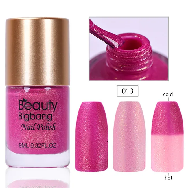 001 Beautybigbang 9 мл блеск лак для ногтей Температура Изменение цвета термальный лак для нейл-арта 8 изменение цвета лак - Цвет: 001
