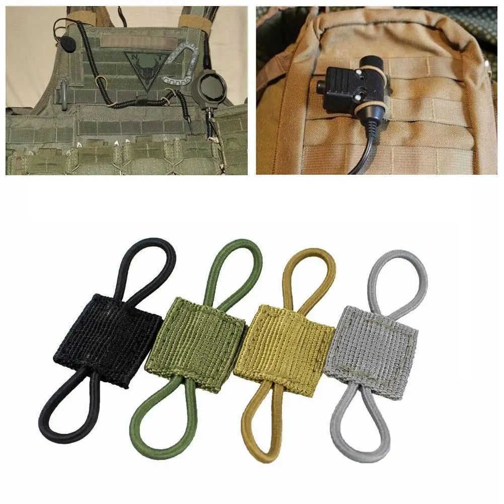 

Tactical MOLLE Elastic Molle Ribbon Buckle Tactical Elastic Binding Pipe Buckle For Antenna Stick Webbing Retainer Rope U9P3