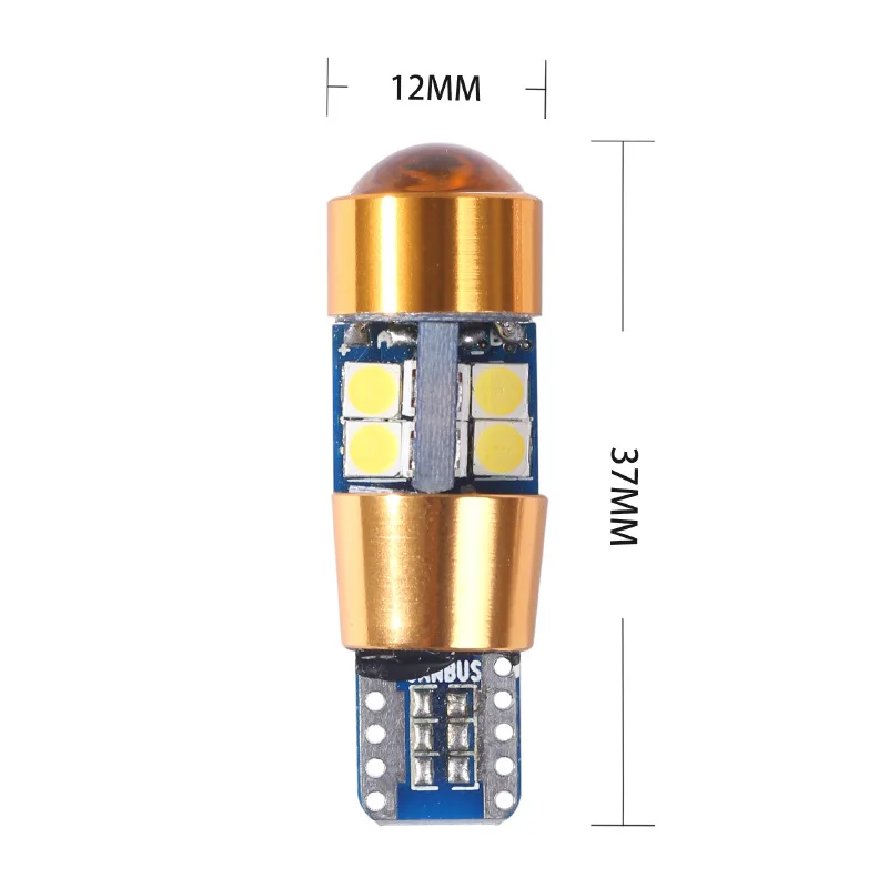 Автомобильная 19led маленькая лампа T10 3030 W5W 12V 5W яркий без светильник с линзой