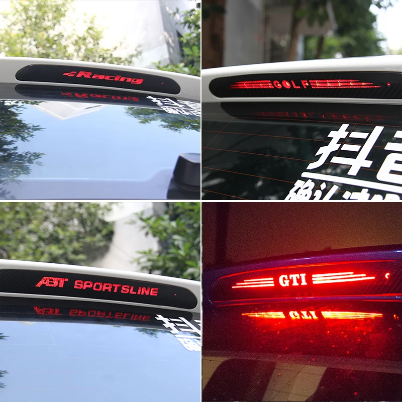 Автомобильные стоп сигналы из углеродного волокна лампа R наклейка для VW Polo GTI Golf 5