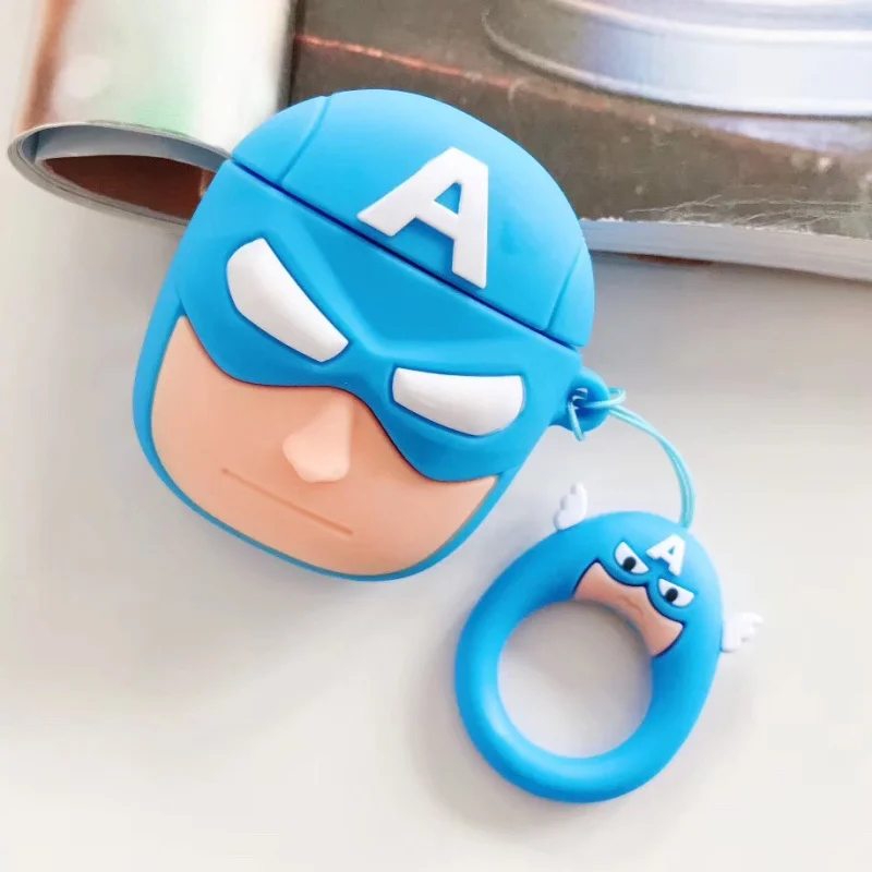 Style 6 Чехол Бэтмен для AirPods, зарядная коробка, силикагель, защитный чехол, Черная пантера, Железный человек, чехол - Цвет: Style 6