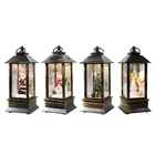 Новинка 2022, Рождественский фонарь, украшение в виде Санта-Клауса, снеговика, оригинальный стиль для дома, настольный маленький ночсветильник, свеча, праздничный фонарь