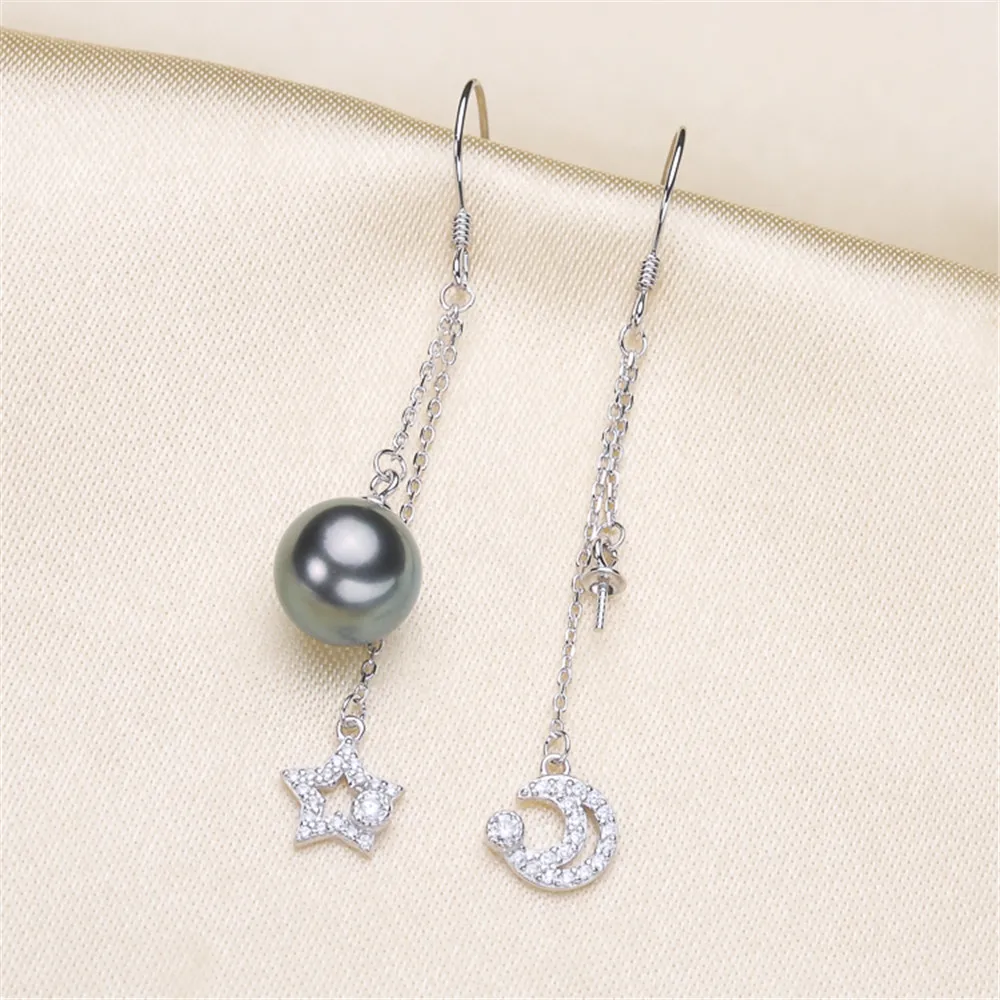 

2021 New Pearl Ear Hook Earrings Settings S925 Sterling Silver Metal DIY Handmade Making Accessories Jewelry Findings