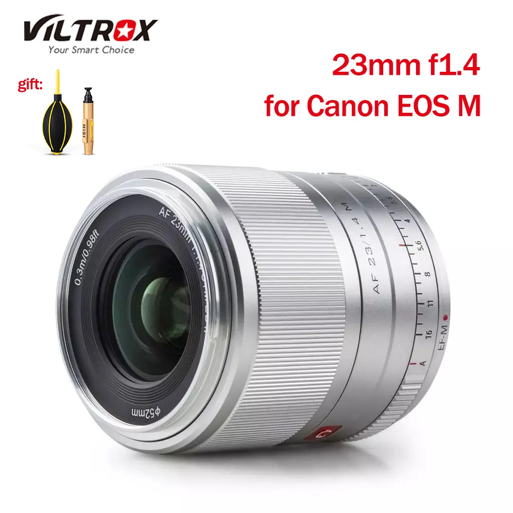 Viltrox 23mm f1.4 EF-M mount Auto focus APS-C Prime Lens for Canon EOS M Cameras M5 M6 Mark II M100 M50 M200 M3 M10 M6