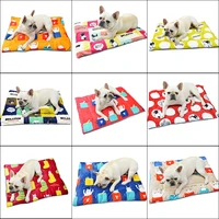 cute cartoon dog beds for small medium large dogs luxury pet soft fleece pad pet blanket bed mat for puppy dog cat dog supplies