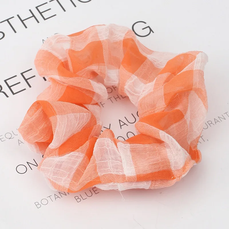 

Chiffon Soft Elastic Hair Bands Scrunchie Sweet Chiffon Hair Ties Elastic Ponytail Thin Hair Rope Headwear Hot Sale