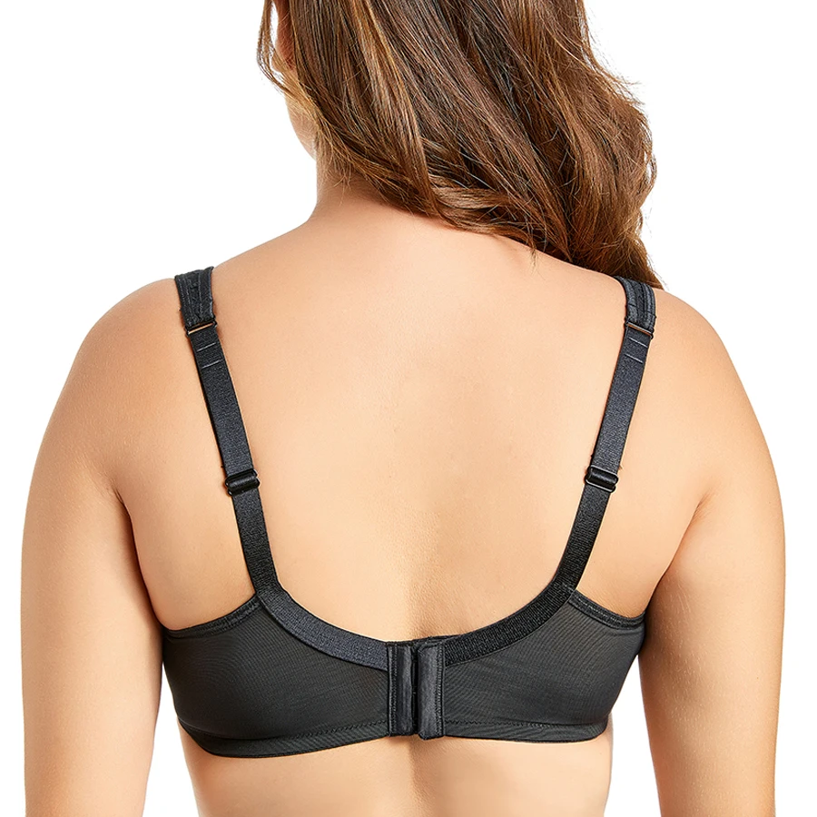 Женский кружевной бюстгальтер на косточках с цветочной вышивкой размера плюс