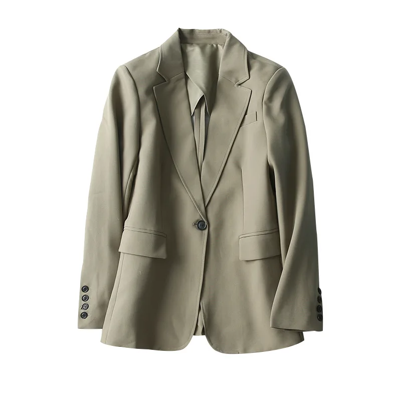 

Women's Coat 2020 Autumn Small Suit, Big Outline, One-button Drape, Iron-free Anti-wrinkle Small Suit Jacket Female