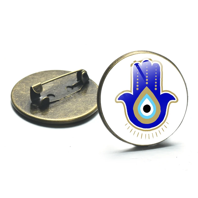 Заколки от сглаза искусство фото стекло кабошон турецкий голубой глаз
