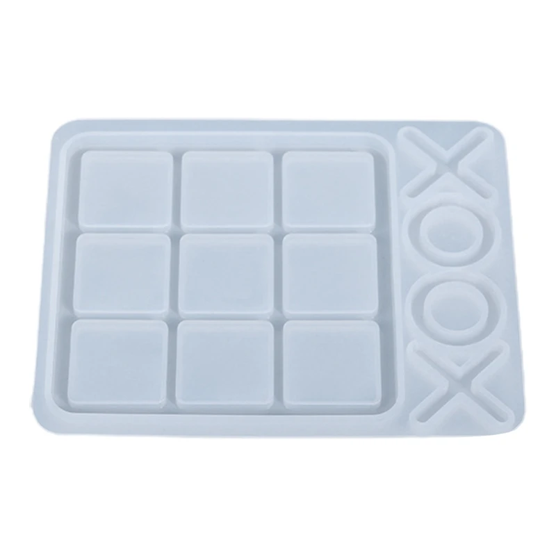 

Crystal Epoxy Resin Mold Funny Game Tic-Tac-Toe Cabochons OX Board Casting Silicone Mould DIY Crafts Making Tool