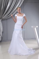 free shipping new arrival 2017 hot fashion small train yanerwo custom sizecolor bridal dress white greek mermaid wedding dress