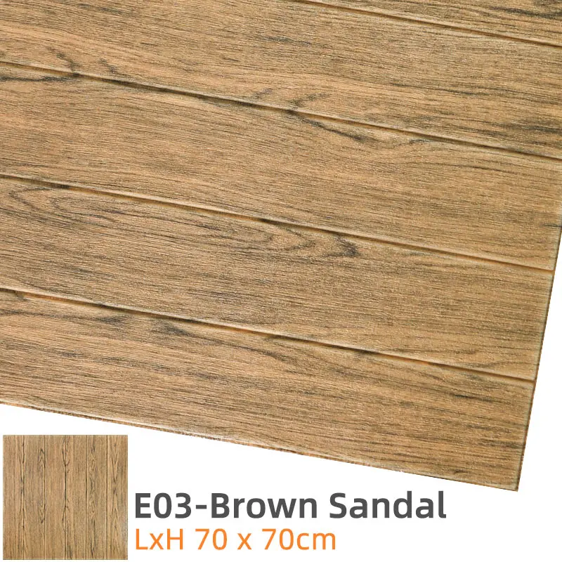 E03-Brown Sandal Kaguyahime Самоклеящиеся 3D наклейки на стену водонепроницаемые DIY Пена кирпичная настенная бумага ТВ фон Декор мраморная настенная бумага красочный кирпич - Цвет: E03-Brown Sandal
