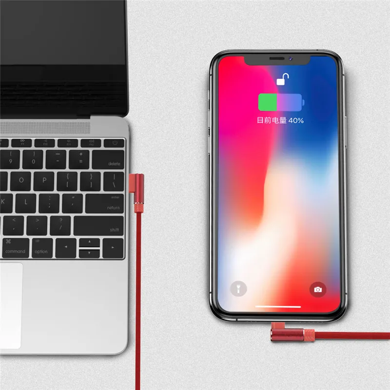 90 градусов USB зарядное устройство кабель для iphone 11 Pro Max XS XR X 8 7 6 6S Plus 5 s 5SE ipad mini 4 Быстрая Зарядка Кабели для мобильных телефонов