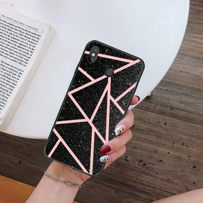 

Marble geometric segmentation Phone Case For Xiaomi Redmi mi note max 3 5 6 8 9 10 t S SE lite pro Soft Silicone Shell Cover