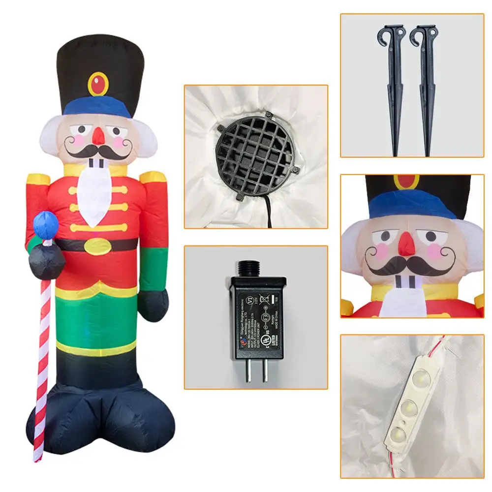 Надувной Санта Клаус солдат украшение рождественское домашнее уличное Надувная