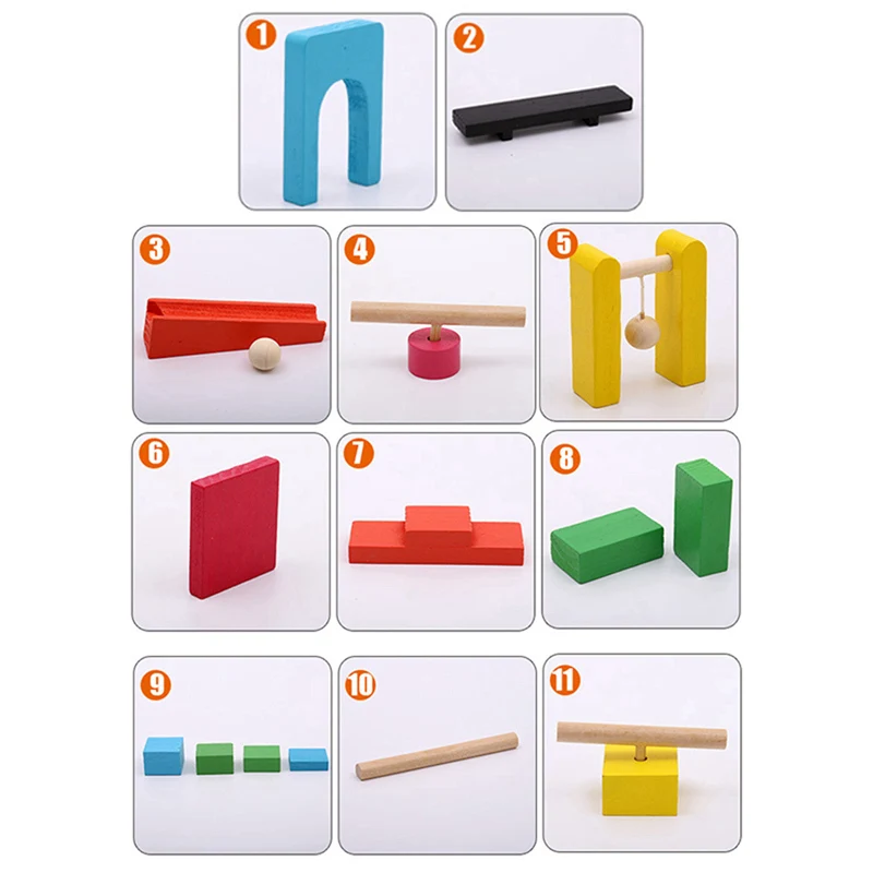

2set Kids Wooden Domino Institution Accessories Organ Blocks Rainbow Jigsaw Dominoes Educational Wood Toys (A&B)