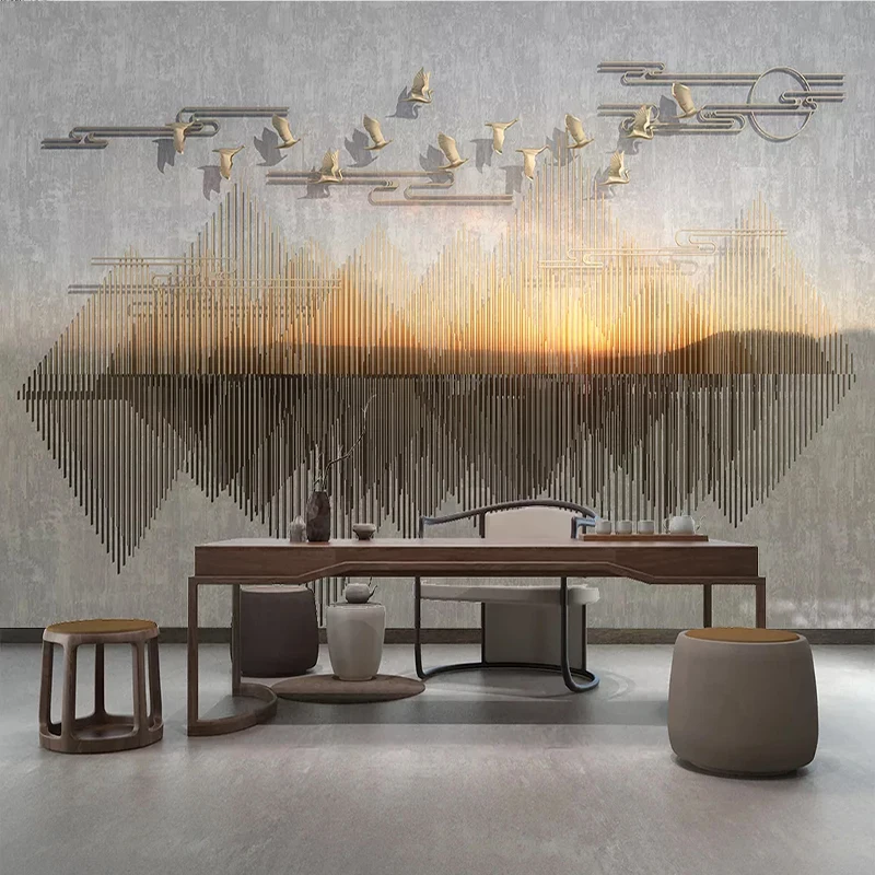 Самоклеящиеся водонепроницаемые обои на заказ абстрактные настенные 3D с