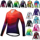 Футболка женская с длинным рукавом, профессиональная одежда для горных велосипедов, спортивная одежда для велоспорта