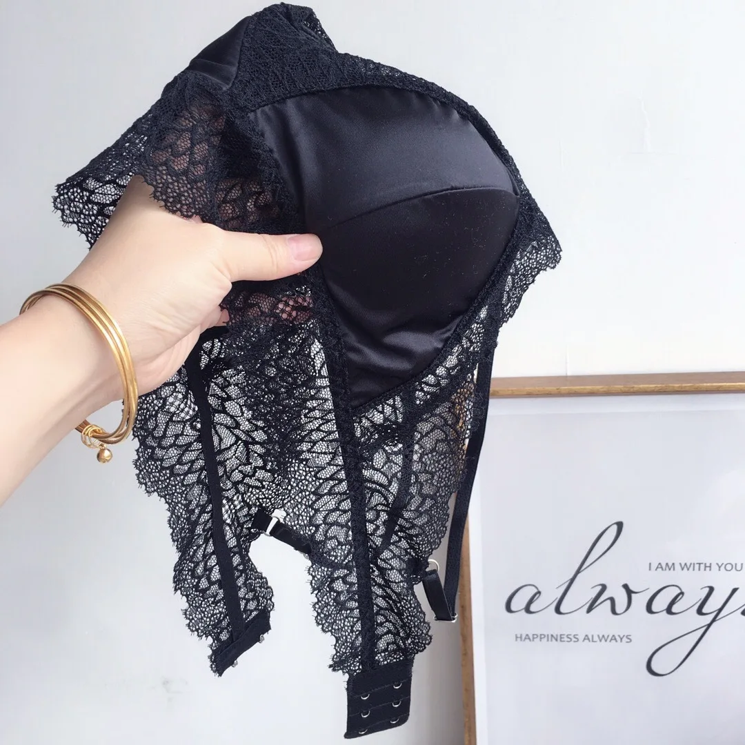 Новейший Сексуальный Шелковистый кружевной бюстгальтер беспроводное