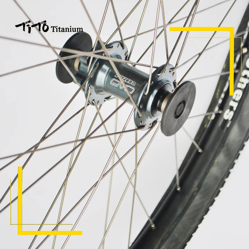 

TiTo light aero spokes GR5 titanium alloy MTB/Road bike wheelgroup bicycle spoke and bike spoke nipple 12/24 pcs Free Shipping