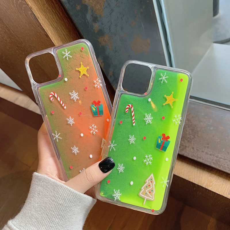 GlamPhone чехол Рождественский светящийся для телефона iPhone11Pro/Max X XS Max XR Жесткий Чехол